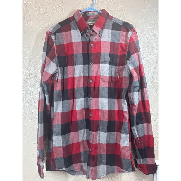 Eddie Bauer Buffalo Plaid Button Up Flannel Shirt Mens Size TM Tall Medium - Picture 1 of 5